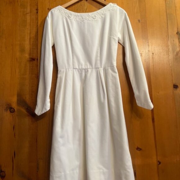 Vintage Montreal Fashion Sample Velvet Wedding/Winter Cocktail Dress - Picture 8 of 16